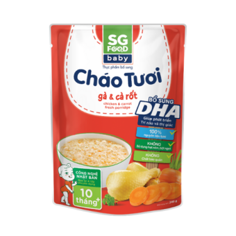 Cháo tươi baby gà cà rốt SGFood 240gr