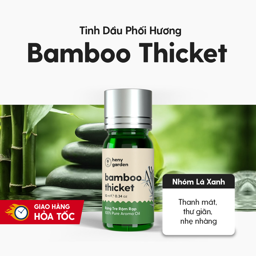Tinh Dầu Thơm Phối Hương BAMBOO THICKET Mới (Tre Trúc) HENY GARDEN Xông Thơm Phòng Khuếch Tán, Làm Nến Thơm Thư Giãn Giúp Dễ Ngủ 10mL