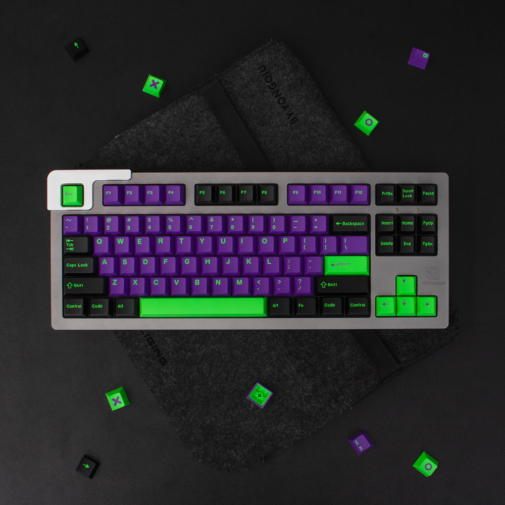 【Keycap only】mũ phím EVA Mecha-01 GMK Mũ phím 173 phím ABS đôi bắn Cherry hồ sơ 6.25u 7u phím phím Phím cho công tắc Cherry MX tùy chỉnh Bàn phím cơ