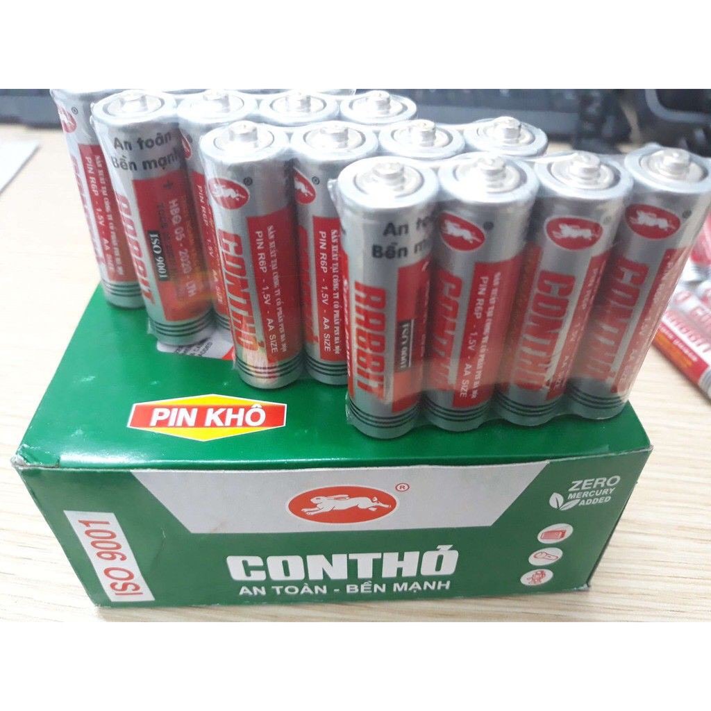 Pin con thỏ 2A- Pin tiểu AA Con Thỏ lắp đồng hồ treo tường