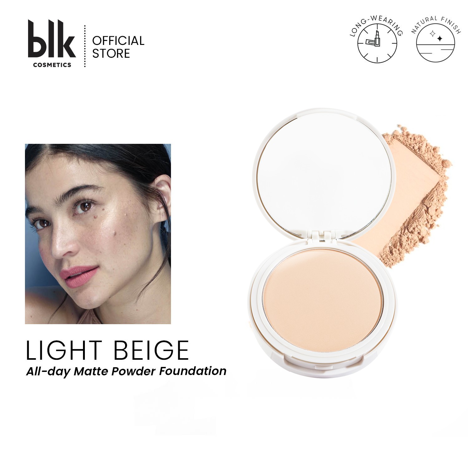 Discount on Blk Cosmetics  shoes - SKU: Blk Cosmetics Daydream All-Day Matte Powder Foundation Light Beige