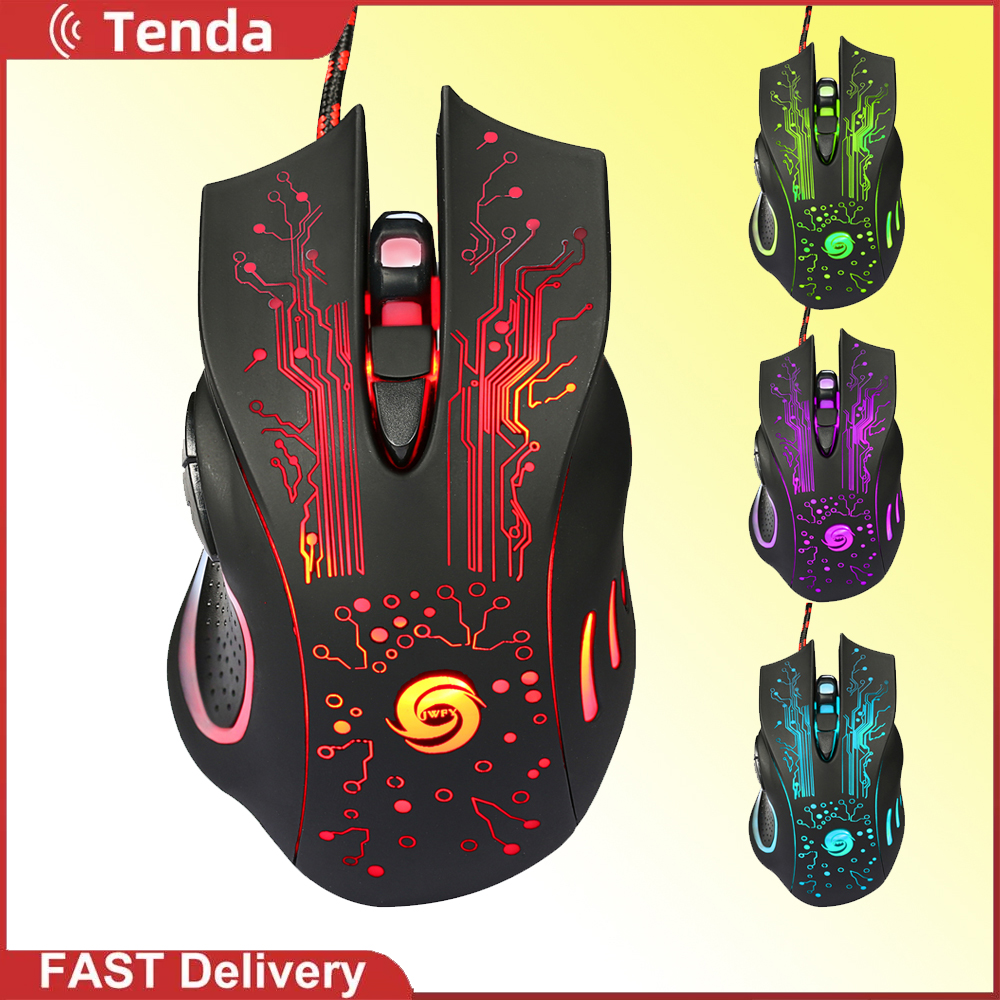 3200DPI LED Quang 6D Chơi Game Có Dây USB Chuột Chơi Game Game Thủ Chuyên Nghiệp Chuột Cho Máy Tính Để Bàn