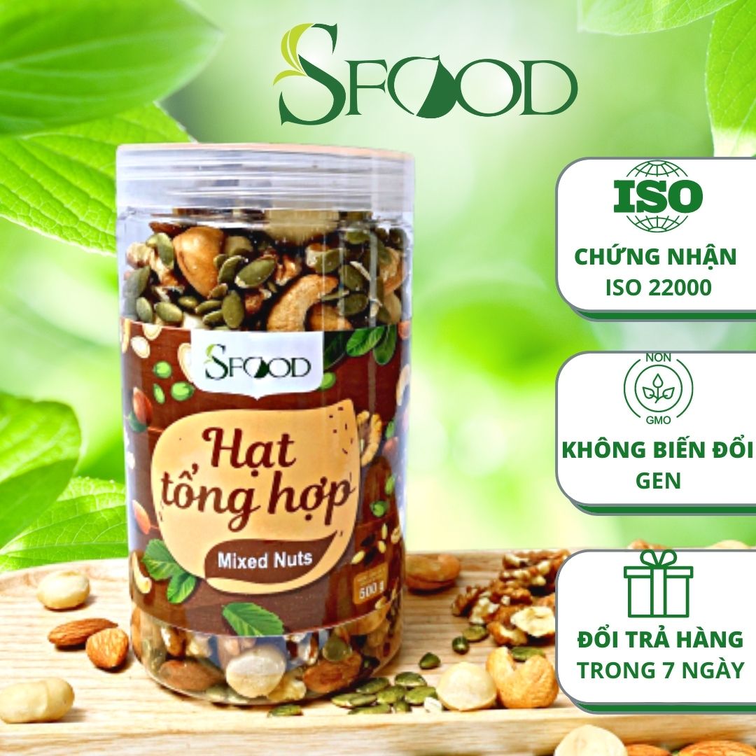 Hạt tổng hợp (macca, óc chó, hạnh nhân, hạt điều, hạt bí)