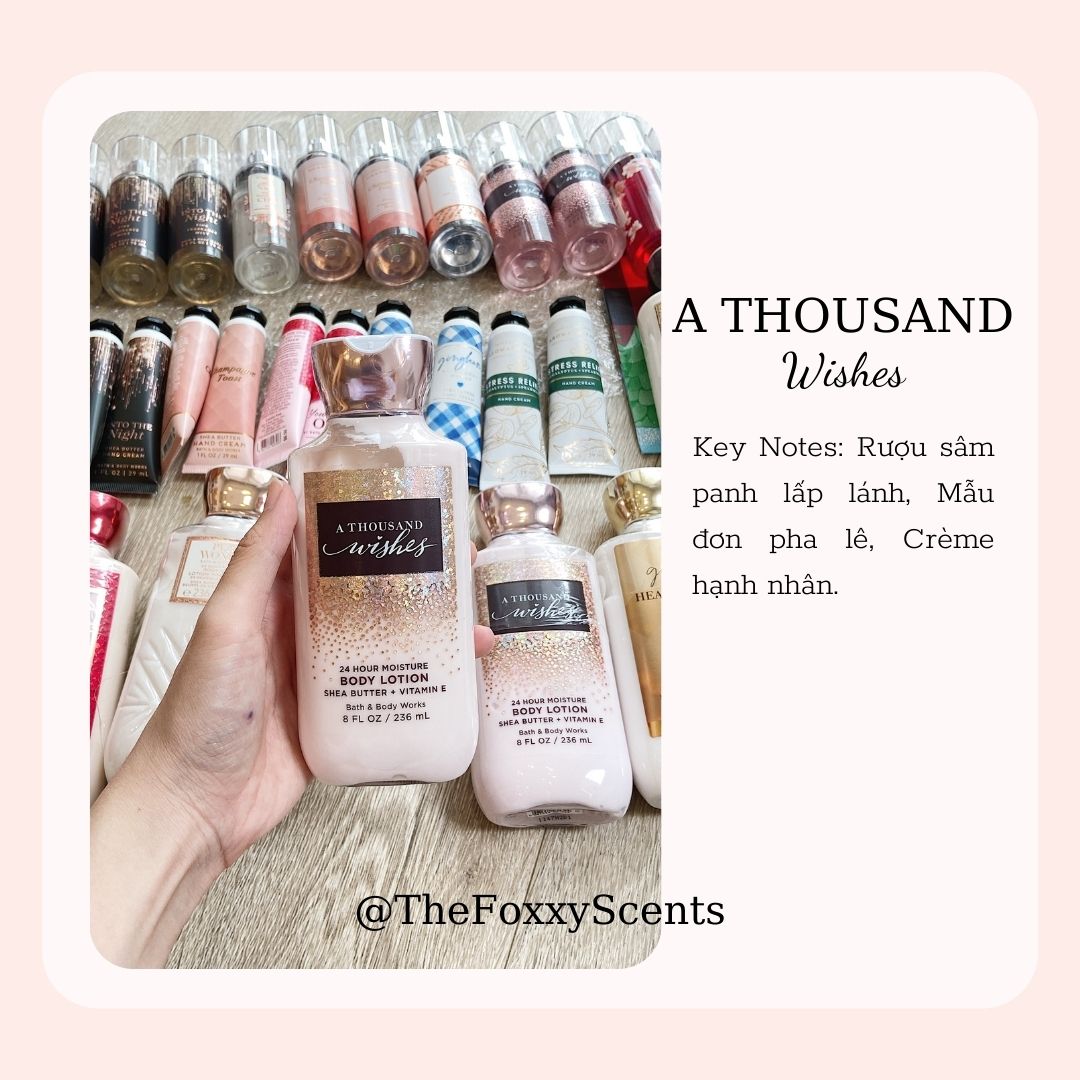 Sữa dưỡng thể Bath and Body works nhiều mùi