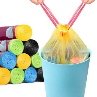 combo 2 Cuộn Túi Đựng Rác Bằng Nhựa Dày Có Dây Rút Tiện Dụng Cho Nhà Bếp