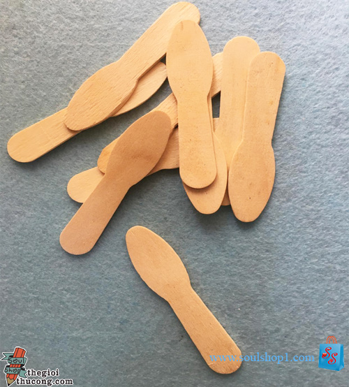 Muỗng gỗ, muỗng múc kem, muỗng múc mỹ phẩm
