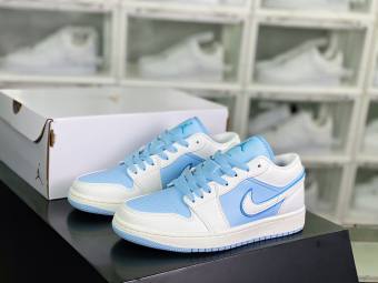 Giày Sneaker Nike Air Jordan 1 Low SE Reverse Ice Blue  DV1299-104 - Tặng Kèm Vớ Nike