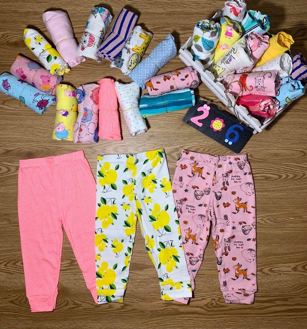 Quần dài bozip bé gái - set 5 cái - hàng xuất xịn màu sắc dễ thương từ  6 -19 KG - quần chục dài cho bé gái MD03