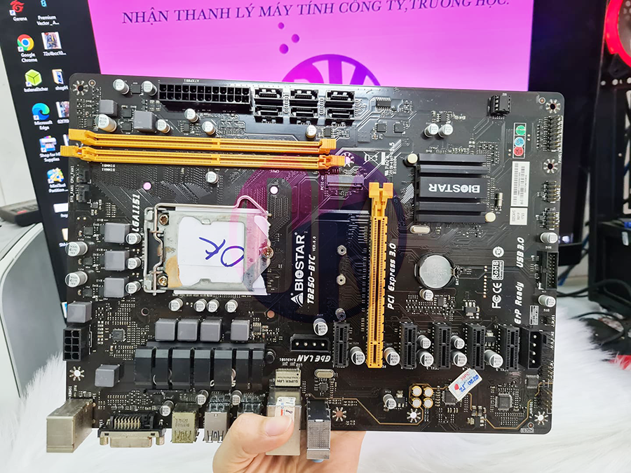 Main tb250 biostar 6 chân hàng đẹp đầy đủ fe socket 1151