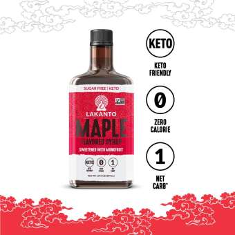 SIRO KHÔNG ĐƯỜNG - SYRUP LÁ PHONG Lakanto Sugar Free Maple Syrup - Monkfruit Sweetener ÍT CALO - KETO - TIỂU ĐƯỜNG - EAT CLEAN 384ml (13oz)
