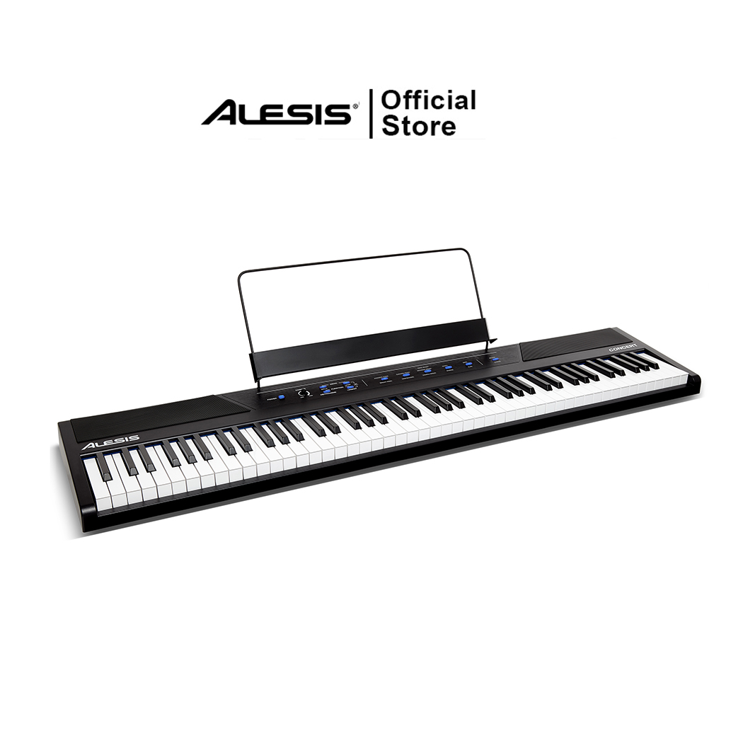 คีย์บอร์ดไฟฟ้า เปียโนดิจิตอลเครื่องดนตรีฝึกซ้อม Alesis CORNCERT เปียโนดิจิตอล 88 คีย์พร้อมคีย์ขนาดเต็ม ราคา 15,900 บาท*ส่งฟรี