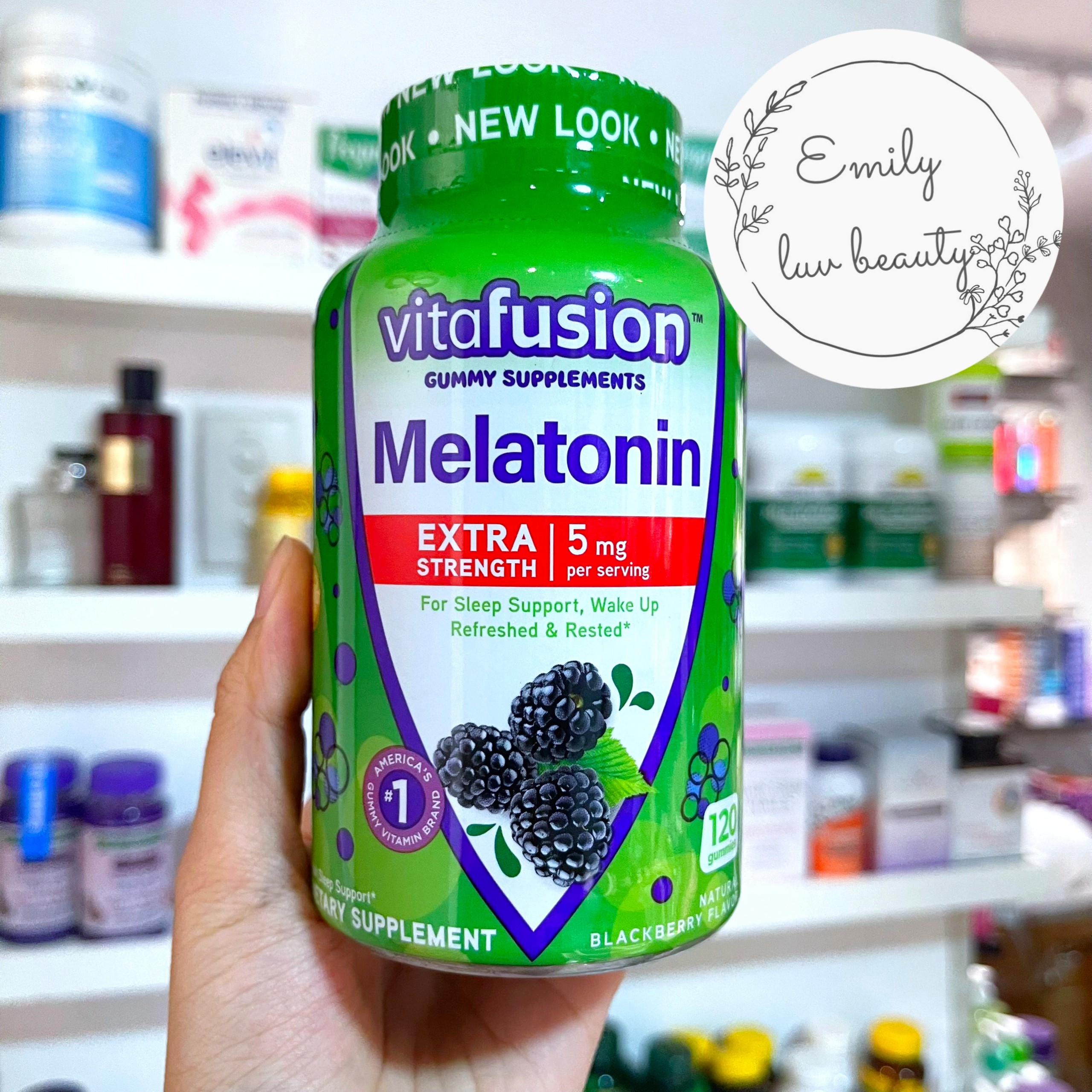 Kẹo hỗ trợ giấc ngủ Vitafusion Melatonin 5mg 120 viên