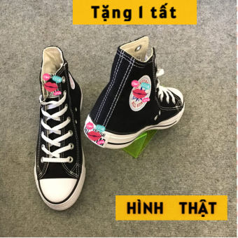 VIDEO THẬT, Giày bata vải cổ cao nam nữ đi học, đi làm, đi chơi - TẶNG TẤT