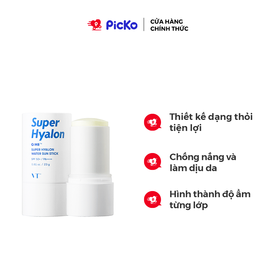 Kem chống nắng dạng thỏi vt super hyalon water sun stick 23g picko