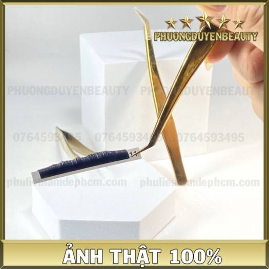 Nhíp Nối Mi Volume Vàng Dùng Tạo Fan Bao Test - MCS 19