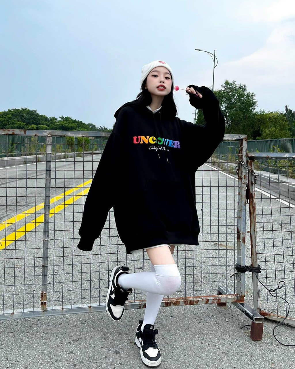 Áo Khoác Hoodie Nữ Uncover Siêu Đẹp Siêu Xinh Thời Trang Hàn Quốc