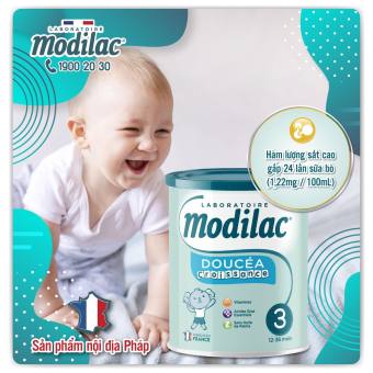 Sữa bột Modilac - chính hãng Pháp số 1 - 2 - 3 (lon 800g)