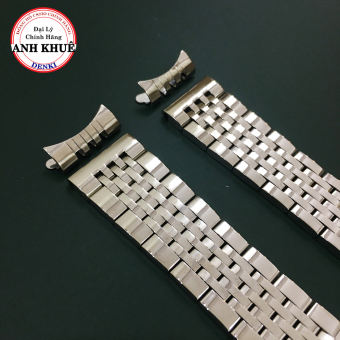 Dây đồng hồ kim loại lắp cho đồng hồ Tissot mắt đúc không rỉ 7 mắt size 18mm 19mm 20mm 22mm