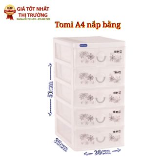 Tủ nhựa duy tân TOMI A4 - 5 TẦNG đựng vừa khổ giấy A4