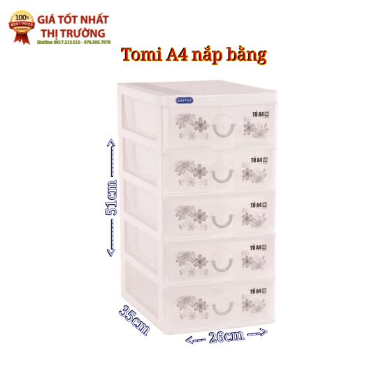 Tủ nhựa duy tân Tomi A4 nhiều ngăn - Đựng vừa giấy A4