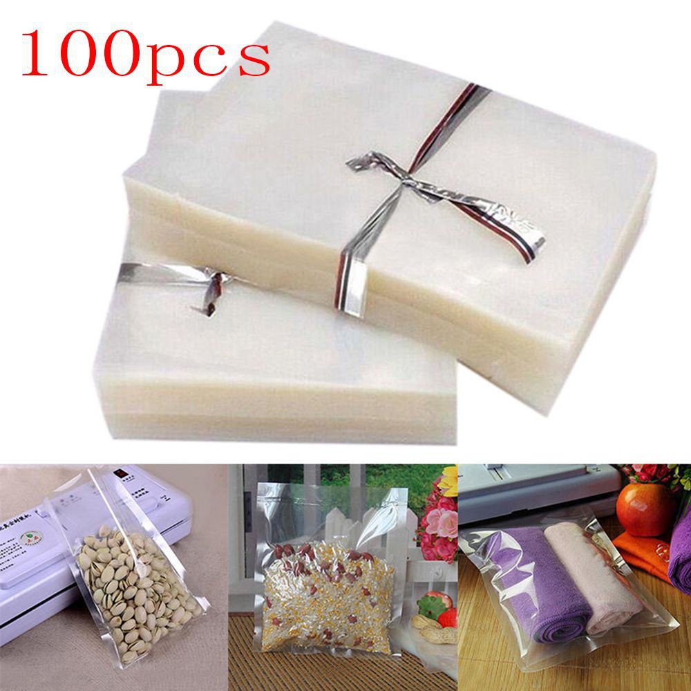 Set 100 túi nilon hút chân không dùng đựng thức ăn tiện dụng