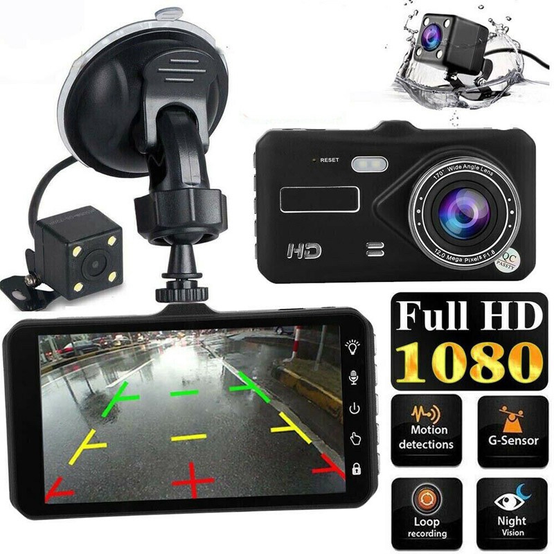 Camera Hành Trình X004, Camera Hành Trình Full HD 1080 Độ Phân Giải Cao, Với 2 Camera Trước Và Camera Lùi Góc Quay 170° Cực Rộng, Ghi Hình Cực Rõ Vào Ban Đêm Hoặc Vùng Có Ánh Sáng Yếu, Hỗ Trợ Tiếng Việt, Chống Thấm Nước. BH 12 THÁNG.