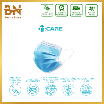 Khẩu trang 4 lớp TT- CARE. Hộp 50 cái. Benna Store [HCM Free Ship]. Mua 10 tặng 1.