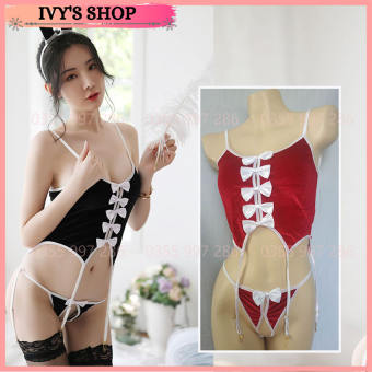 Bộ Đồ Ngủ Cosplay Sexy Thỏ Bunny Gợi Cảm, Bộ Đồ Ngủ Body Liền Kẹp Tất Garter Corset Mã T1850