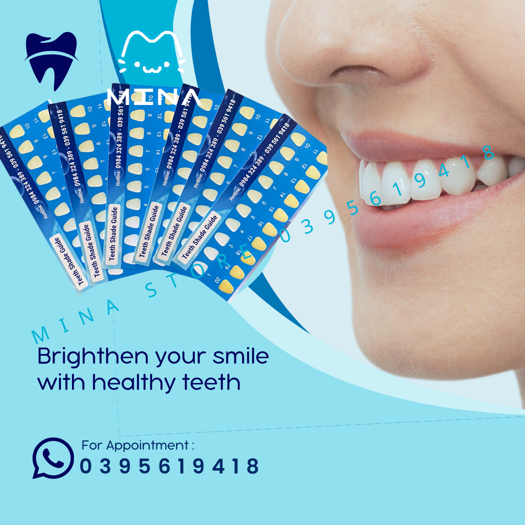 Thang Đo Độ Trắng Của Răng - Bảng So Sánh Màu Răng Kiểm Tra Độ Vàng Của Răng