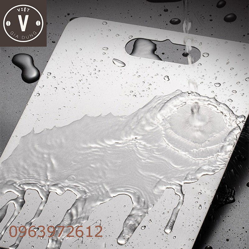Thớt inox 304 kích thước 33cm x 25cm, bền bỉ hợp vệ sinh, thớt