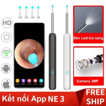 Dụng Cụ Lấy Ráy Tai Nội Soi NE3 - Máy Lấy Ráy Tai Có Đèn Kèm Camera Thông Minh - Kết Nối APP Điện Thoại