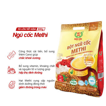 Combo 5 sản phẩm Bột ngũ cốc Methi Việt Đài 600g