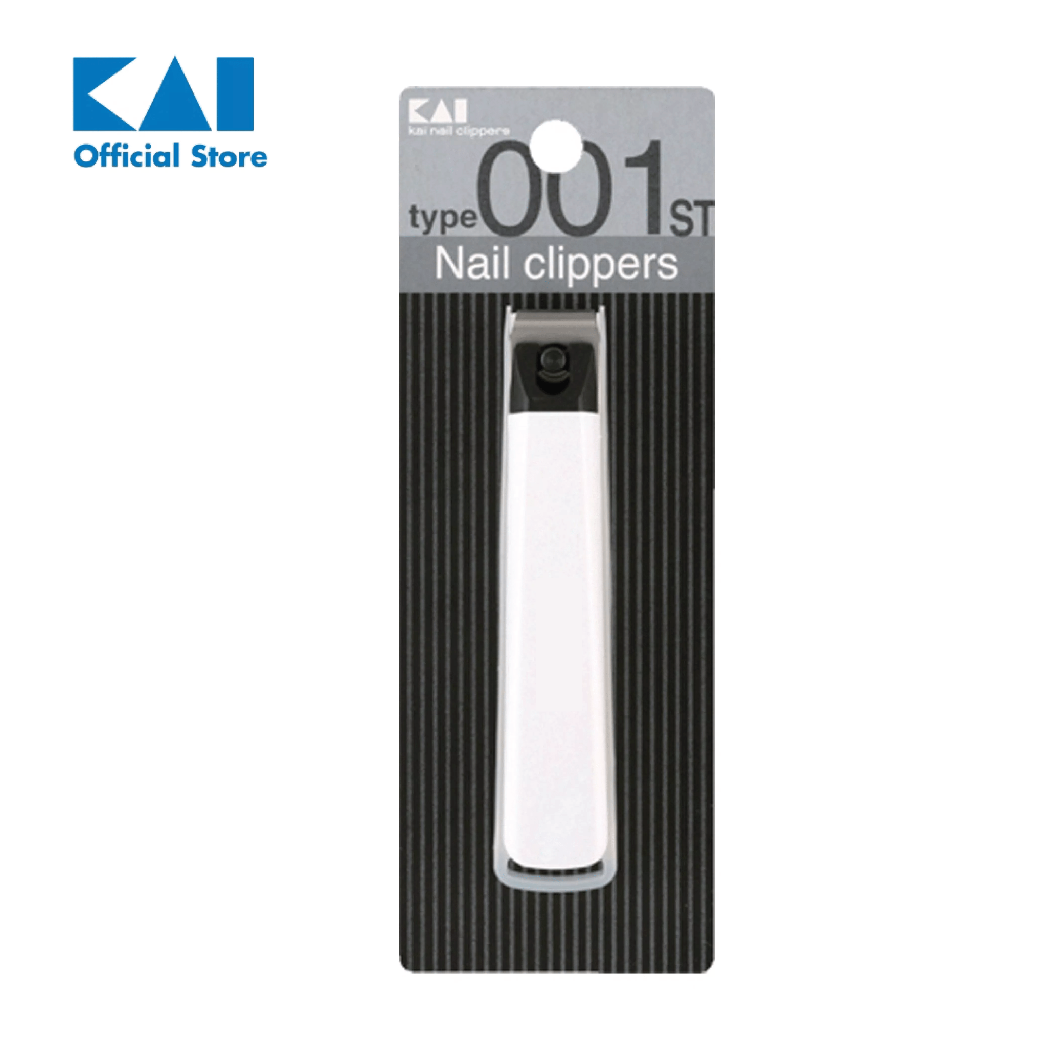 Bấm móng tay Nhật Bản cao cấp KAI-001MST KE0116 màu trắng bấm cực sướng tay Có phần đựng móng thừa - thép chống gỉ cao cấp siêu sắc Gian hàng chính hãng