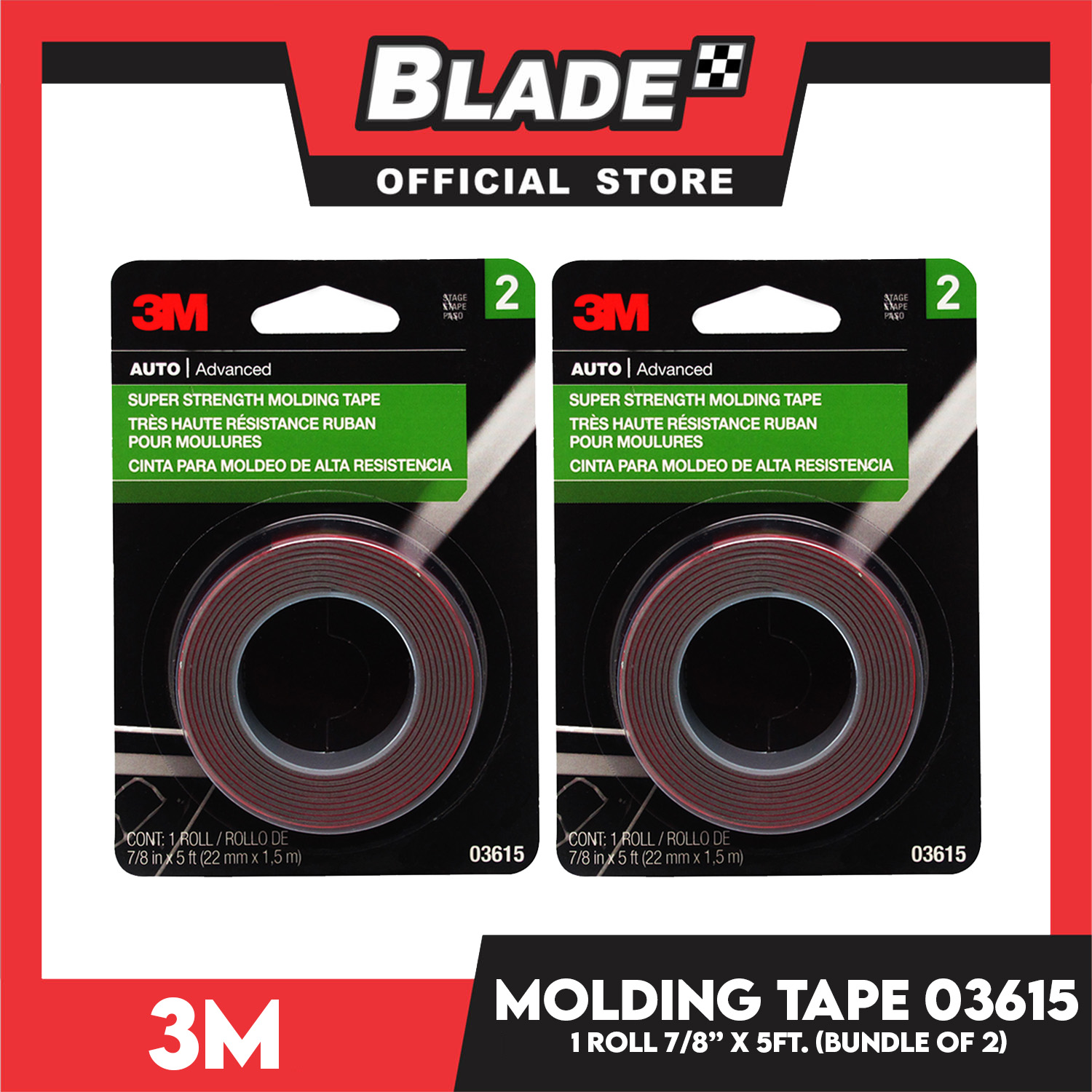 3M Molding Tape 03615 (Red) Lazada PH