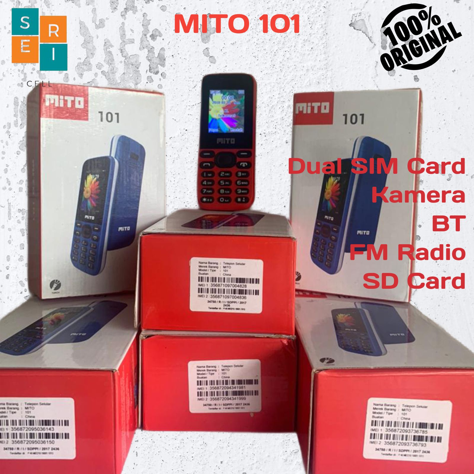 HP MITO 101 Promo Murah Cuci Gudang (BUKAN SMARTPHONE/ BUKAN ANDROID) Paket SD Card VGen NEW 4GB Harga 95,000 rupiah*Gratis Ongkir