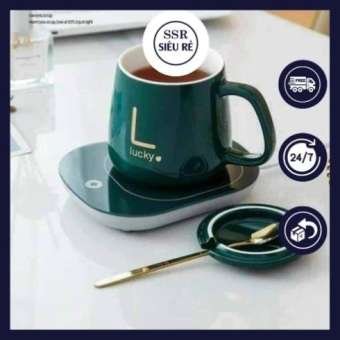 Bộ Ly Cốc Sứ Hâm Nóng Đồ Uống Chưng Yến Kèm Đế Điện Lucky