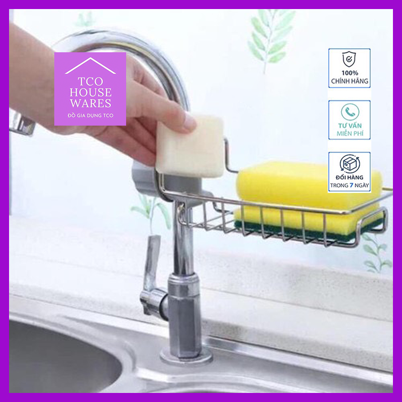 Kệ để đồ bồn rửa bát - kệ để đồ rửa chén inox cạnh vòi nước