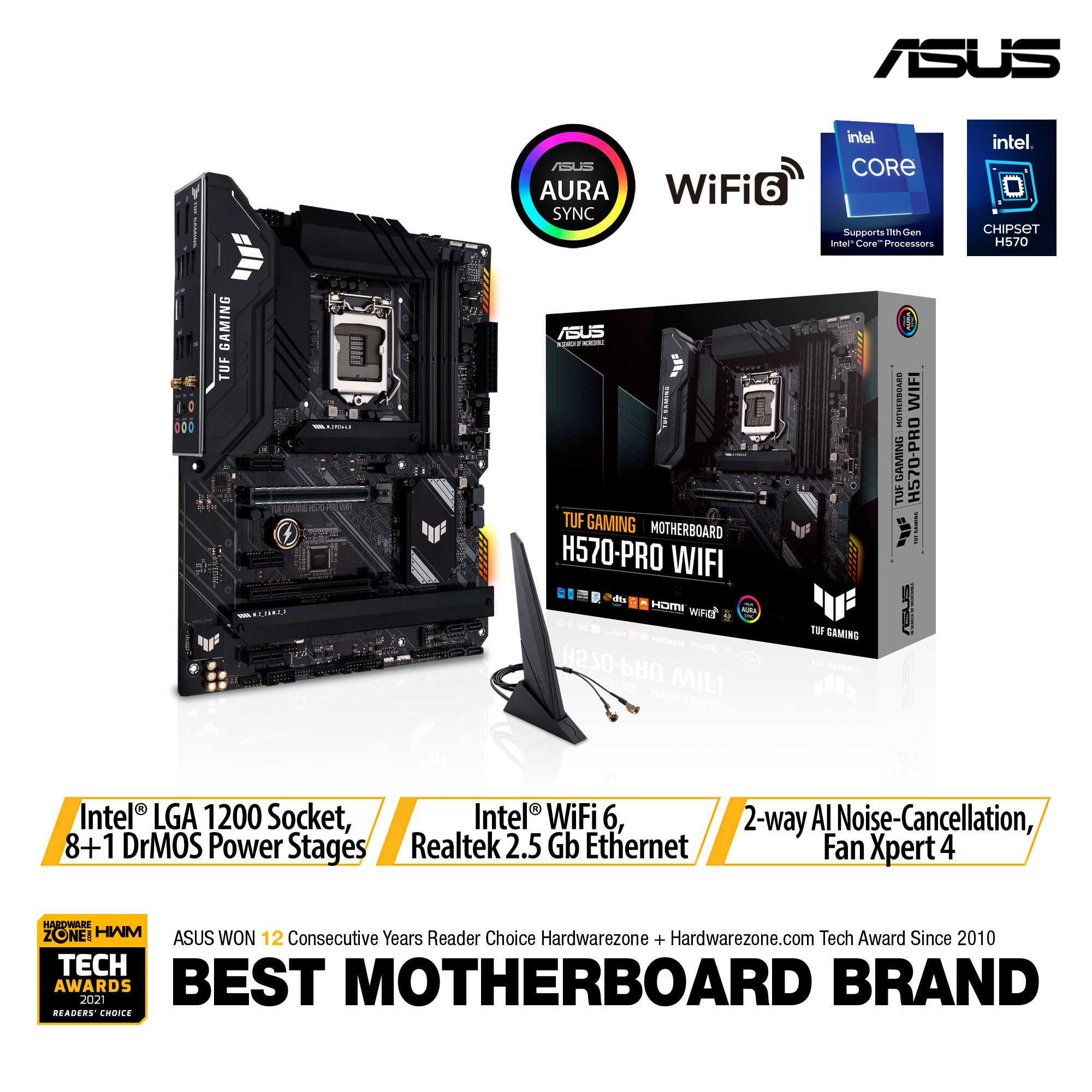 ASUS TUF GAMING H570-PRO WIFI Intel® H570 (LGA 1200) ATX gaming