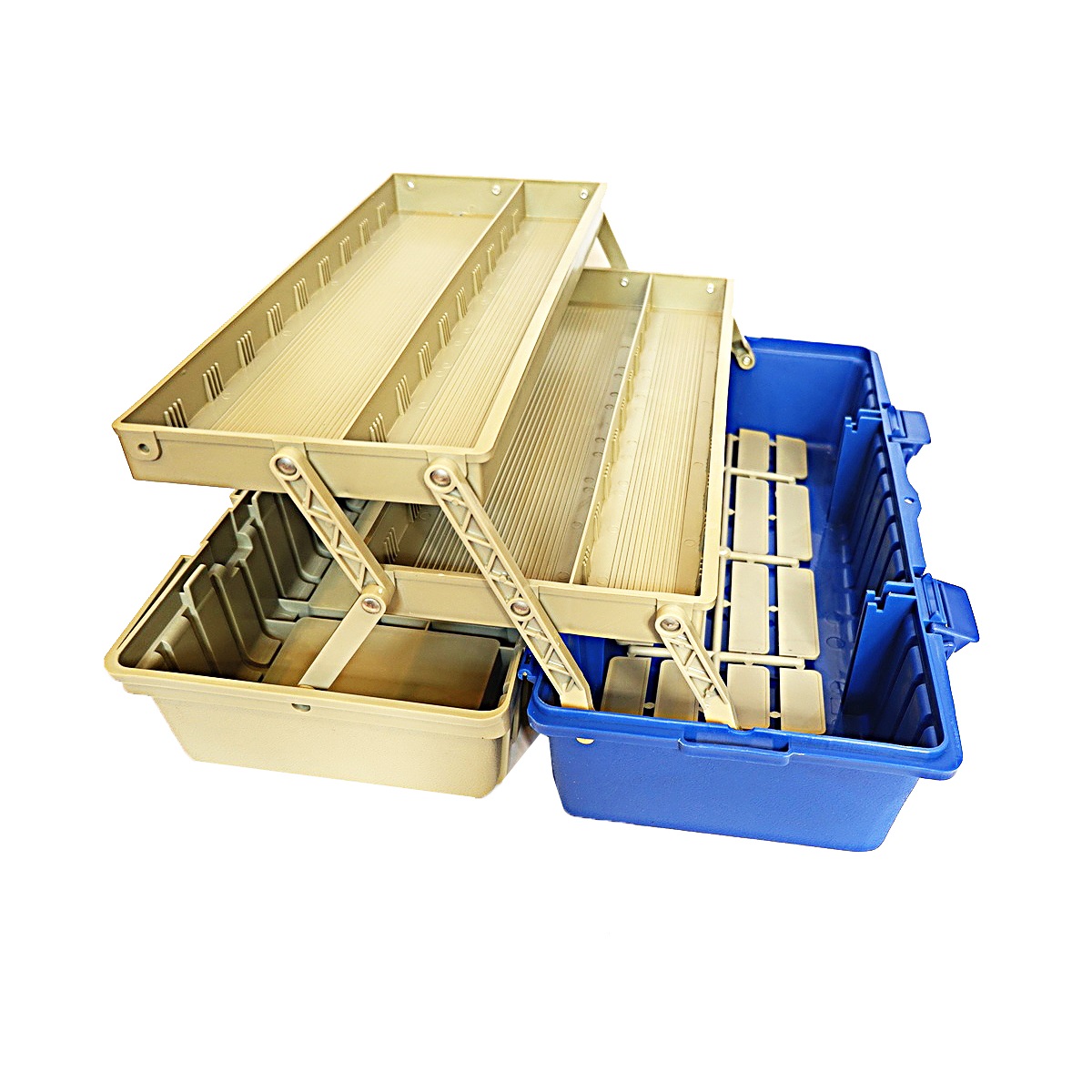 Thùng đồ nghề thông minh 2 tầng, Mở xếp gọn gàng - Hộp đựng công cụ cỡ lớn và cỡ trung Buddy Đài Loan