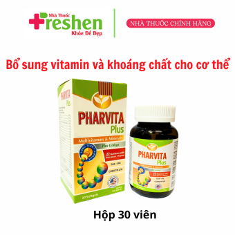 Viên uống Pharvita Plus Ginkgo - Giúp bổ sung các vitamin và khoáng chất cho cơ thể - Hộp 30 viên