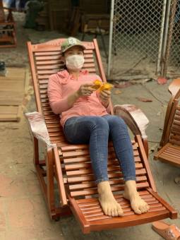 Ghế lười.ghế nằm thư giãn.ghế nằm gỗ sồi