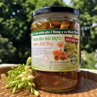 Hoa Đu Đủ Đực Ngâm Mật Ong Rừng Nguyên Chất Hũ 900g - Tốt Cho Sức Khỏe - Sản Phẩm Từ Đông Y Nghi Anh