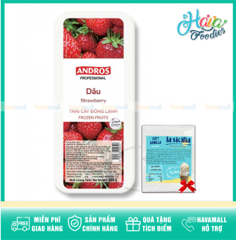Dâu Tây Đông Lạnh Andros Hộp 600g – Frozen Strawberry