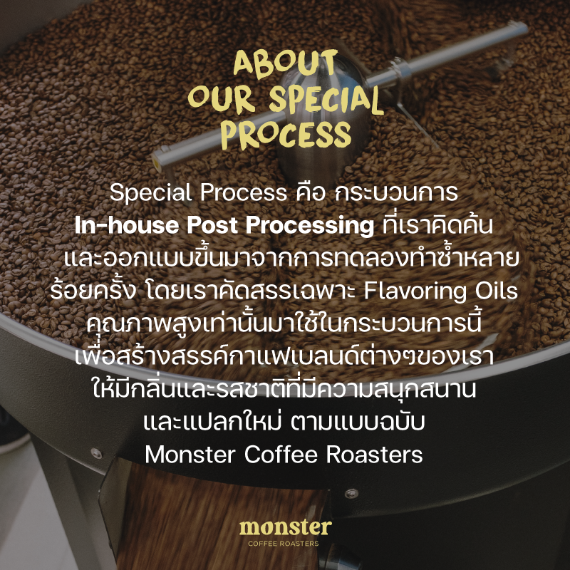 คำอธิบายเพิ่มเติมเกี่ยวกับ Monster Coffee Roasters เมล็ดกาแฟคั่วกลาง Milk Monster