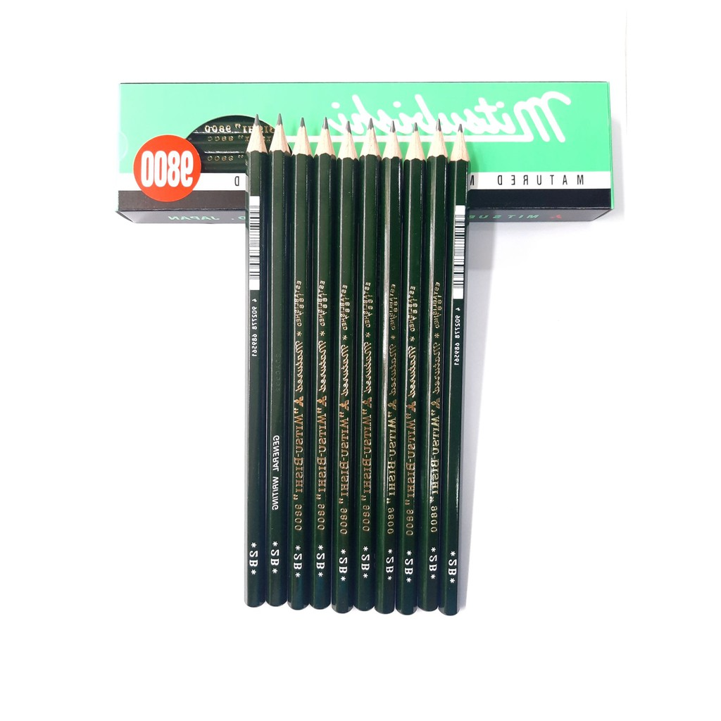 Bút chì gỗ uni mitsubishi 9800 2b / 3b / 4b