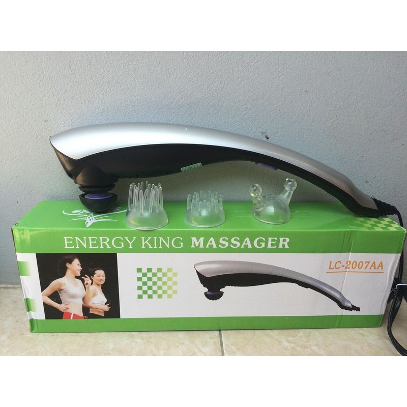 Máy massage, máy massage toàn thân, máy massage toàn thân cầm tay đấm lưng, massage cầm tay LC-2007AA có 3 đầu mát xa – Bảo hành 6 tháng