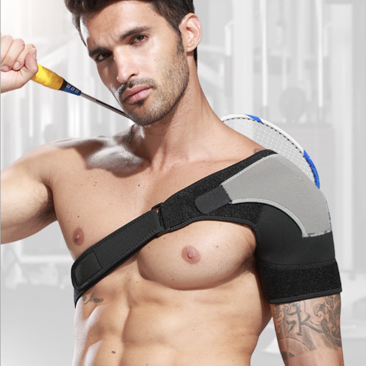 Đai bảo vệ khớp vai, đai quấn vai aolikes al 1693 1697 tập gym thể thao cố định bảo vệ chấn thương cầu lông