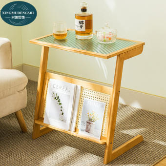 XMDS Bàn Cạnh Bàn Cà Phê Nhỏ, Bàn Cạnh Giường Ngủ, Bàn Cạnh Sofa, Nhà Nhỏ Bằng Kính, Bàn Trà Vuông, Bàn Góc Mini Nhật Bản