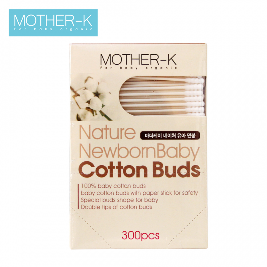 Tăm bông sơ sinh 1 đầu xoắn mother-k hàn quốc