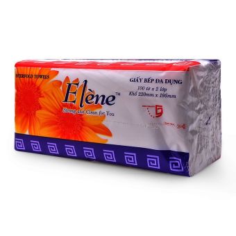 Khăn giấy Elene gói 100 tờ ( 2 lớp ) bếp đa dụng